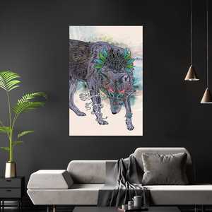 โปสเตอร์หมาป่าจิตวิญญาณแห่งการเดินทางของแมท มิลเลอร์สำหรับตกแต่งผนัง - Product Image 3