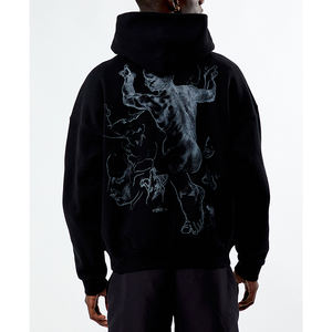 Sudadera con Capucha Ecológica Personalizada de Otoño, Fabricación OEM, Felpa Gruesa con Diseño de Tinta en Relieve, Estilo Urbano Premium - Product Image 2