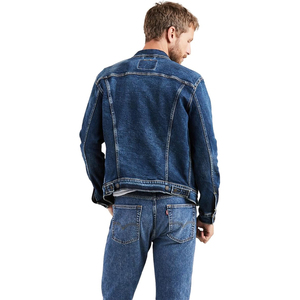 Veste personnalisée surdimensionnée d'hiver pour hommes en toile épaisse denim coupe-vent avec col décontracté jean chaud de style Hip Hop et Vintage - Product Image 2