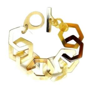 สร้อยคอไข่มุกสไตล์วินเทจประดับเพชร จี้แหวนทำจากเขาสัตว์ธรรมชาติ สร้อยคอแฟชั่น ขายส่ง - Product Image 2