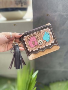 Monedero de piel de vaca personalizado de nuevo diseño, elegante cartera delgada Unisex con cuero mecanizado a mano, bolso de mano de estilo occidental - Product Image 2