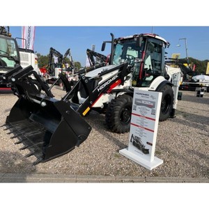 Chargeuse compacte sur pneus Hidromek de type excavatrice, couleur noire, équipement de construction - Product Image 3