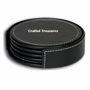 Sous-verres en bois et marbre fabriqués à la main avec doublure en laiton sur le devant pour la fabrication de sous-verres de vos boissons - Product Image 3