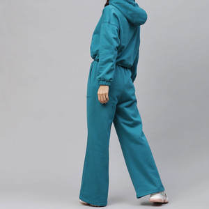 2025 Otoño Invierno chándal de algodón conjunto de dos piezas conjunto de pantalones de Mujer para Mujeres Joggers pista apilada - Product Image 5