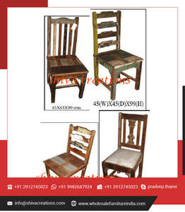 Silla de madera reciclada al por mayor silla de madera personalizada de venta directa de fábrica india de alta calidad y muebles de madera - Product Image 4