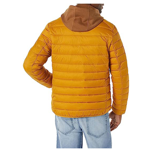 Veste matelassée légère en toile pour homme, parka courte d'hiver chaude avec rembourrage épais - Product Image 2