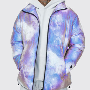 Chaqueta acolchada de hombre de burbuja rellena de poliéster personalizada de diseñador de moda al por mayor chaqueta acolchada de invierno con cremallera y estampado de animales de dibujos animados - Product Image 1