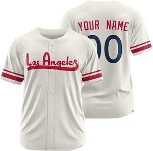 Uniformes de béisbol personalizados de alta calidad con logotipo de número de nombre de diseño transpirable y transferencia sublimada - Product Image 1