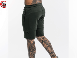 Personnalisé hommes de haute qualité 100% coton Gym Shorts couleur unie Fitness Sports course Gym Wear Vintage élastique Anti-rides - Product Image 3