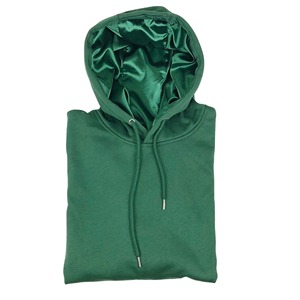 Ensemble de sweats à capuche 100% coton personnalisé unisexe lourd doublé en satin 400gsm 450gsm sweats à capuche en soie pour homme - Product Image 1