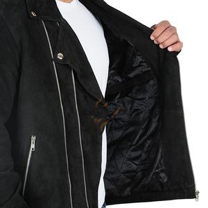 แจ็คเก็ตหนังกลับผู้ชายคอตั้งแบบแพทช์เวิร์คคุณภาพสูงสั่งทำพิเศษ - แฟชั่นใหม่ ขนาดผู้ใหญ่ บริการ OEM - Product Image 6