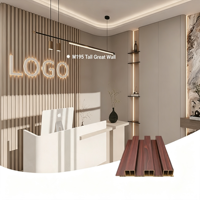 Panneau décoratif moderne en fibre de bambou M195 de longueur personnalisée pour restaurant, magasin de détail, salon, intérieur