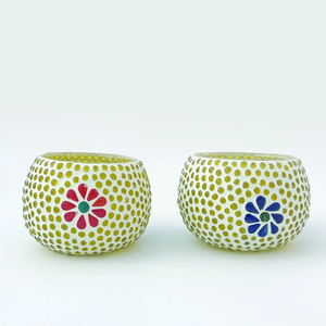 Pot de bougie décoratif en verre mosaïque, créatif, décor de maison, mariage, photophore, support de bougie en verre pour un Design personnalisé disponible - Product Image 2