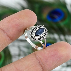 Best Design Classic Lolite Agate Cabochon Women's <b>Ring</b> Handmade 925 Sterling Silver Rhodium Prong Setting Trendy Wedding Fashion - Product Image 2
