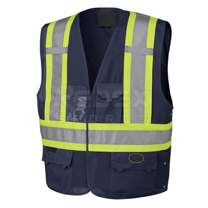 Design personnalisé gilet de sécurité couleur unie gilet de sécurité sans manches prix de gros logo personnalisé gilet de sécurité - Product Image 1
