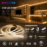 Tira de Luz LED COB Flexible de 480 LED y 6300K, Personalizable al por Mayor, para Pasillos de Hotel, Bordes de Techo, Escaleras, Decoración Interior Moderna