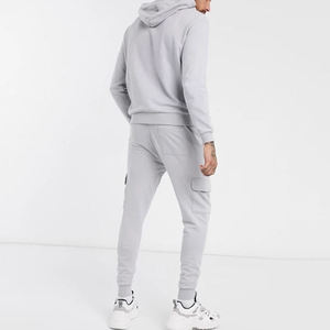 Survêtement de sport pour homme, marque vierge, logo personnalisé, ensemble deux pièces d'entraînement et de jogging - Product Image 3