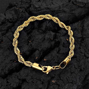 Pulsera de cadena con dije personalizado de acero inoxidable clásico de alta calidad para mujeres pareja pulseras al por mayor joyería Cadena de mano para hombres - Product Image 2