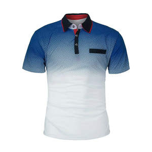 Tendance Hommes Unisexe Polo T-Shirt 220gsm Haute Qualité Tissu Tricoté Personnalisable Col Dur Anti-Rétrécissement Solide Motif Court - Product Image 1