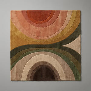 Handmade Wool Tufted Area <b>Rug</b> | <b>Pastel</b> Color Block Scandinavian Style Home Decor <b>Rug</b> High Quality Room Decor Gift for Wedding - Product Image 3