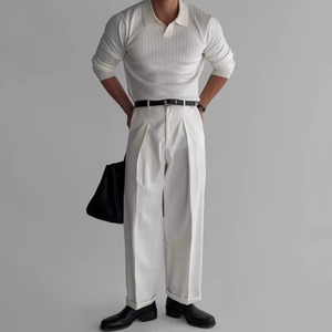 Camisas Polo Casuales Elegantes para Hombre, Tallas Grandes, Tejido Transpirable con Logotipo Bordado, Cómodas, Estampadas o con Patrón Sólido - Product Image 4