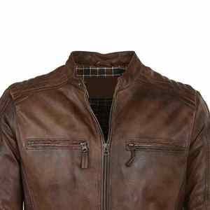 Vestes en cuir pour hommes de la meilleure conception 2025, de haute qualité, à la mode, col montant unique, OEM, dernière mode, vêtements pour hommes - Product Image 2