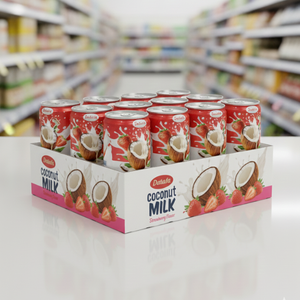 Boisson au lait de coco saveur fraise 330 ml-500 ml en canettes, marque privée, approvisionnement en gros du Vietnam, vente chaude 2026 - Product Image 6