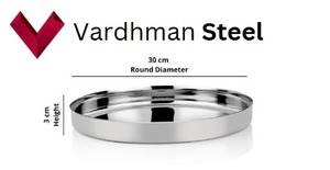 ถาดสแตนเลสทรงกลมพิมพ์โลโก้ได้ ถาดอาหารอเนกประสงค์ ใช้กับเครื่องล้างจานได้ เหมาะสำหรับงานเลี้ยง - Product Image 5