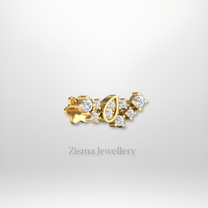 Boucles d'oreilles de luxe en diamant Piercing Stud 14K 18K Solid Gold Real Lab Grown and Natural Diamonds IGI GIA Certified Fine Jewelry - Product Image 6