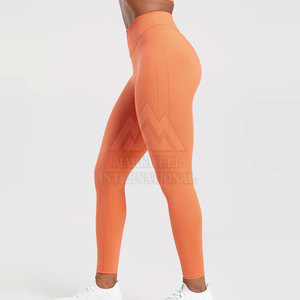 Meilleure Vente – Dernier Style – Leggings de Yoga Taille Moyenne Unis 100% Coton – Confortables, Élastiques, Séchage Rapide, Respirants, Haute Qualité, Faible MOQ - Product Image 2
