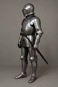 ชุดเกราะอัศวินยุคกลางแบบยุโรปชุดเหล็กแบบยาวเต็มตัวสำหรับสะสมศิลปะงานแฮนด์เมด - Product Image 3