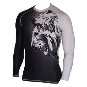 เสื้อคอมเพรสชั่นสำหรับผู้ชาย คุณภาพสูง สำหรับฤดูหนาว ผลิตจากโพลีเอสเตอร์ซาติน 100% แห้งเร็ว ระบายอากาศได้ดี สวมใส่สบาย พิมพ์ลาย มีไซส์พลัส - Product Image 4