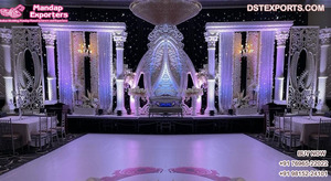 Decoración de Escenario de Boda Impresionante, Diseño de Fibra para Mega Eventos, Decoración de Escenario de Boda Malaya, Tema Grand Rajwada, Escenario de Boda de Fibra en EE. UU. - Product Image 6
