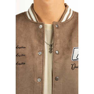 Autumn Vintage PU <b>Jacket</b> Reversible Pattern Zippered Hooded Wool Casual Style Water Proof Plain Dyed MN-JKT-WS24-073 Regular Fit - Product Image 3