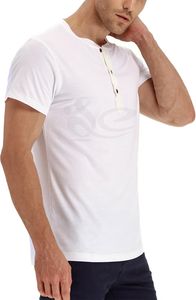 เสื้อยืดคอกลมแขนยาวทรงปกติสำหรับผู้ชายปี 2025 ผ้าเจอร์ซีย์ระบายอากาศได้ดี ผลิตจากผ้าฝ้าย 100% น้ำหนักเบา ติดกระดุม ดีไซน์เรียบง่าย สไตล์วินเทจ - Product Image 2