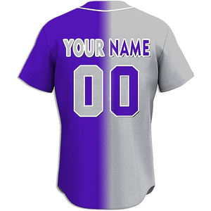 Maillot de softball brodé, design personnalisé, style boutonné, maillot de baseball en mesh vierge pour homme - Product Image 5