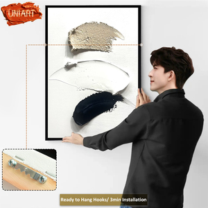 Peinture à l'huile sur toile abstraite peinte à la main de qualité muséale, peinture à l'huile sur toile, œuvre d'<span class=keywords><strong>art</strong></span> artisanale texturée sur toile - Product Image 4