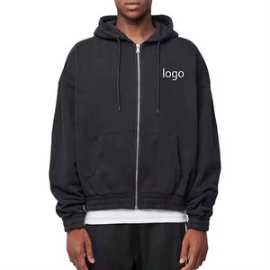 Sudaderas con Capucha y Cremallera para Hombre, Personalizadas con Logotipo Bordado, Ecológicas, de Secado Rápido, Gruesas, Transpirables, de Poliéster/Algodón y Felpa - Product Image 3