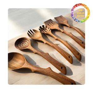 Bonitos tenedores y cucharas de madera | Bonito Diseño y material duradero | Listo para usar - Product Image 6