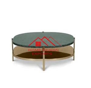 Mesa de centro luxuosa com 2 pneus em marmore para sala de estar Morden Hme, mesa de centro para decoração de bar e capina, roupa de venda por atacado