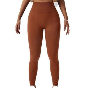 Spandex Solid Color Customized <b>Women</b> <b>Leggings</b> Breathable Yoga <b>Leggings</b> Professional Manufacturer in Elastic Waist High Quality - Product Image 4