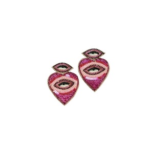 Boucles d'oreilles longues à perles faites à la main pour femmes, perles de graines colorées, légères, style bohème - Product Image 1