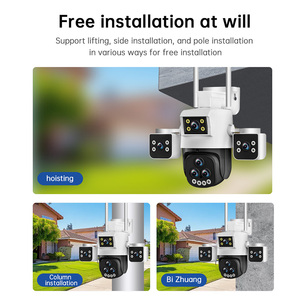 Rscamtom açık güvenlik kamera gece görüş 20X Zoom üçlü ekran hareket algılama Alarm 360 ° Wi-Fi bulut SD kart IPC360 ev - Product Image 4
