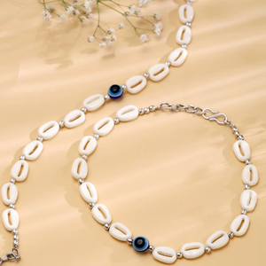 <b>Anklet</b> for Women Girls <b>Anklet</b> Ankle <b>Bracelet</b> Cowrie Shell <b>Anklet</b> Beach <b>Anklet</b> Boho Style <b>Anklet</b> Evil Eye <b>Anklet</b> Cute Gift Item - Product Image 1