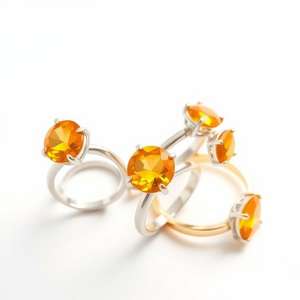 Anillo de bodas de plata de ley 925 con piedras preciosas amarillas cultivadas en laboratorio, anillo principal de aniversario chapado en oro de 18 quilates, chapado en rodio - Product Image 3