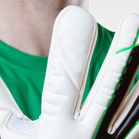 Guantes de Portero de Fútbol de Cuero de Calidad Profesional Unisex, con Protección de Látex para Dedos y Pulgar, Muñequera Ajustable