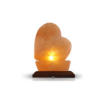 Lampe de sel de l'Himalaya sculptée à la main avec chargement USB, emballage sous film rétractable - Décoration d'intérieur Feng Shui Sian Enterprises