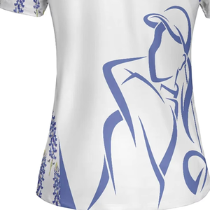Camiseta Polo de Manga Corta con Logotipo Personalizado para Mujer, Camisetas de Golf de Punto con Estampado, Precio al por Mayor - Product Image 2