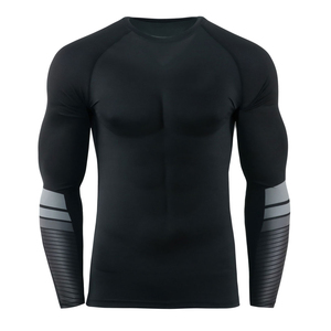 2025 Wholesale Manufacturer Sportswear <b>Men's</b> Rash Guard <b>Swimming</b> <b>Top</b> Sublimated Long Sleeve Compression Rash Guard for Adults - Product Image 4