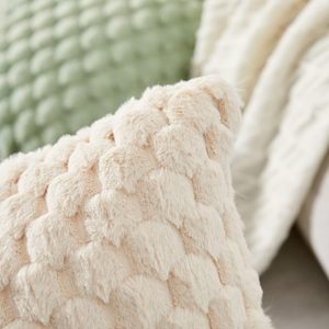 Soft Cozy Decorative Pillow for <b>Sofa</b> Plush Faux Fur Luxury Cushion <b>Cover</b> Pillowcase for <b>Sofa</b> Couch Bed Livingroom No Latex - Product Image 5